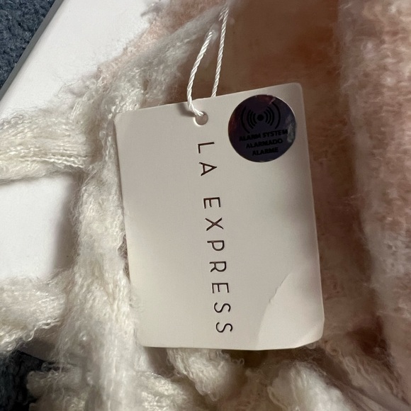 LA Express Cream/Pink/White Scarf - Picture 4 of 7